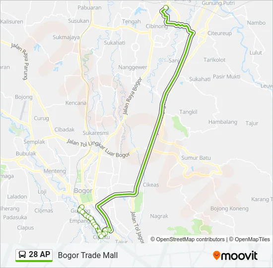 28 AP Bus Line Map