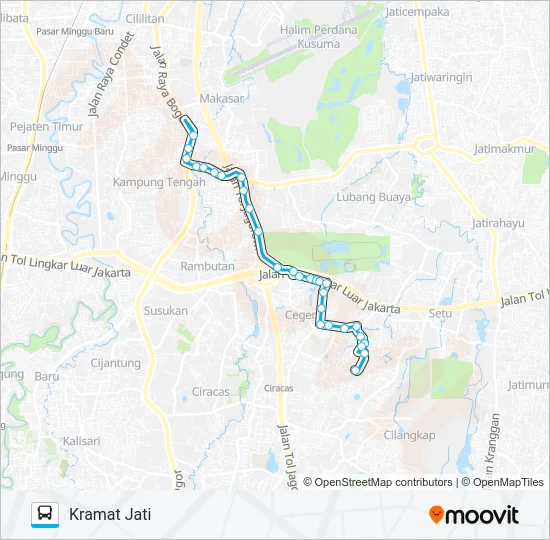 JAK108 Bus Line Map