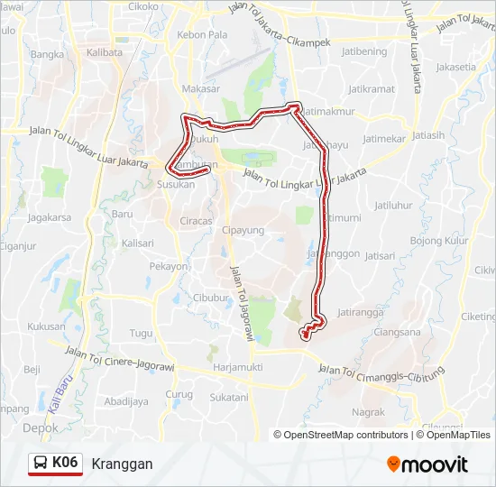 K06 Bus Line Map
