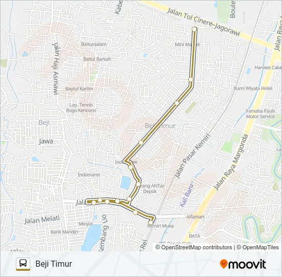 D01 BEJI Bus Line Map