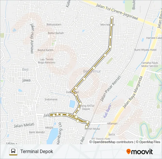 D01 BEJI Bus Line Map