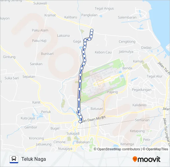 PINTU AIR TL. NAGA Bus Line Map