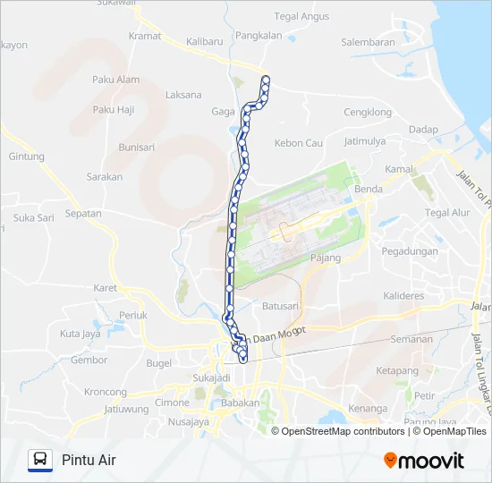 PINTU AIR TL. NAGA Bus Line Map