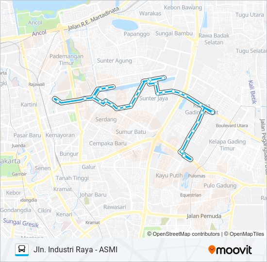 Rute Jak76: Jadwal, Pemberhentian & Peta - ASMI 2 (Diperbarui)