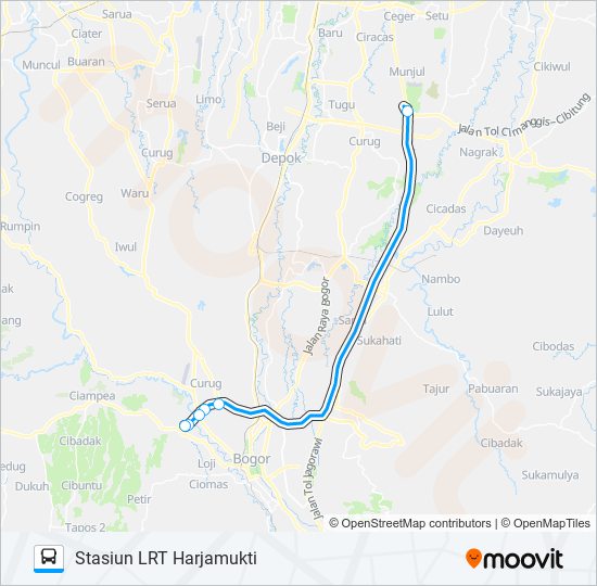 Rute F02: Jadwal, Pemberhentian & Peta - Stasiun LRT Harjamukti ...