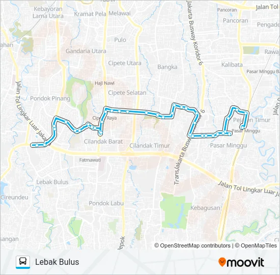 JAK95 Bus Line Map