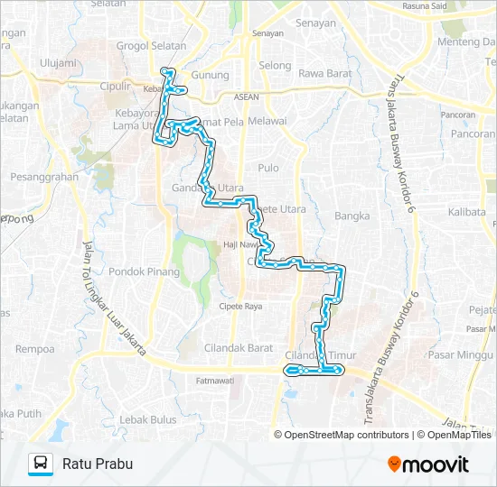 JAK93 Bus Line Map