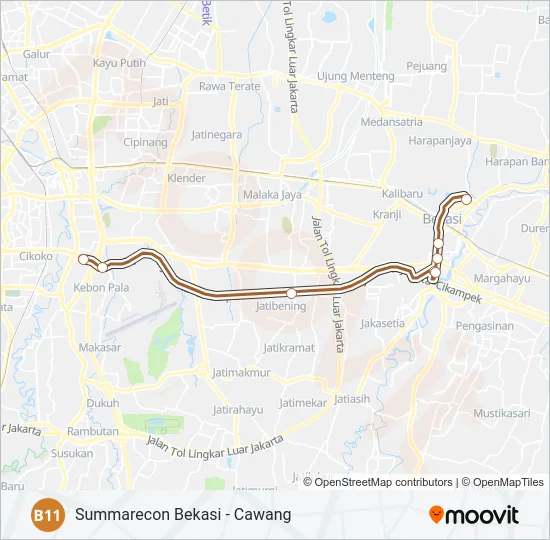 B11 Bus Line Map