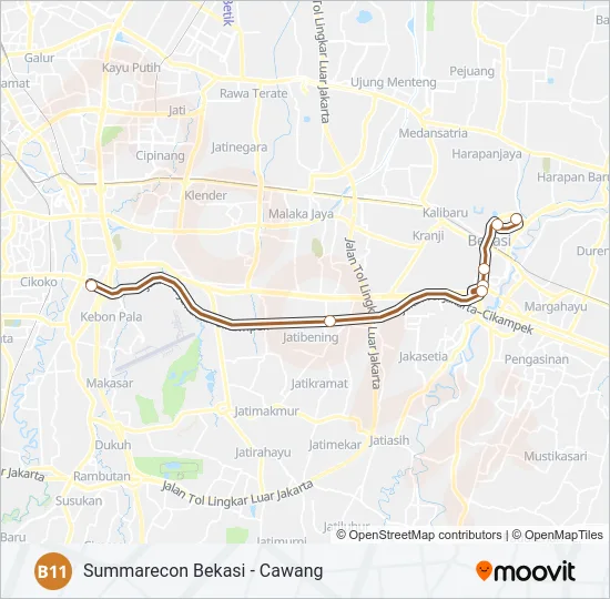 B11 Bus Line Map