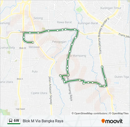 6W Bus Line Map