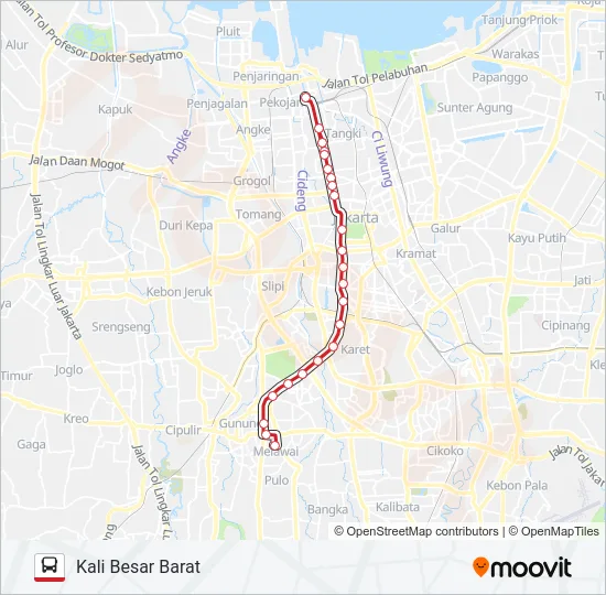 1 Bus Line Map