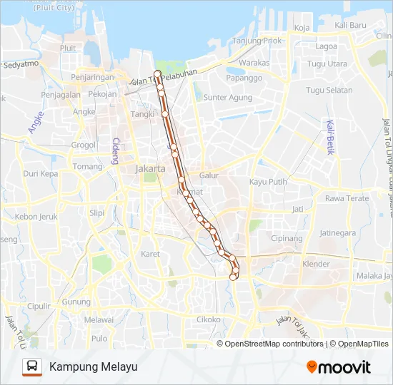 5 Bus Line Map