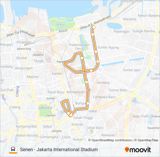 14 Bus Line Map