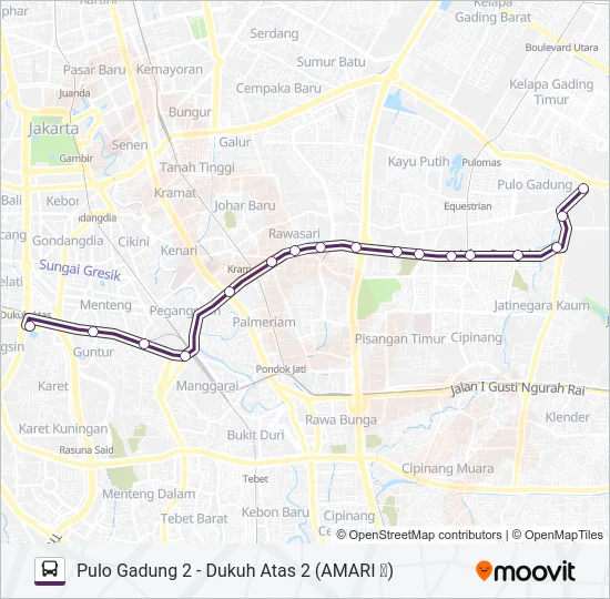 M4 Bus Line Map
