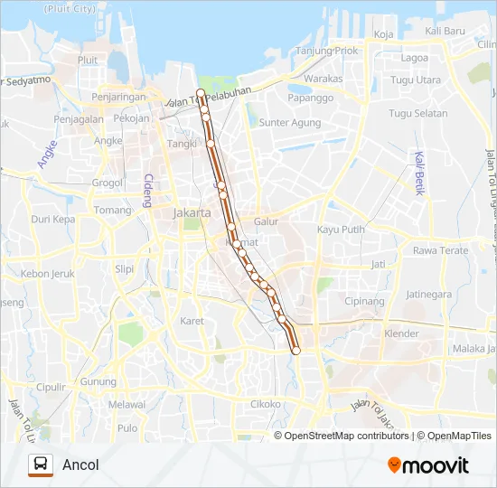 M5 Bus Line Map