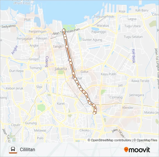 M5 Bus Line Map