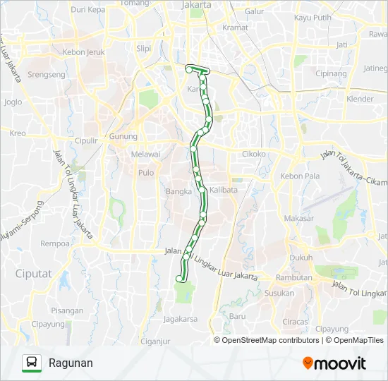 M6 Bus Line Map