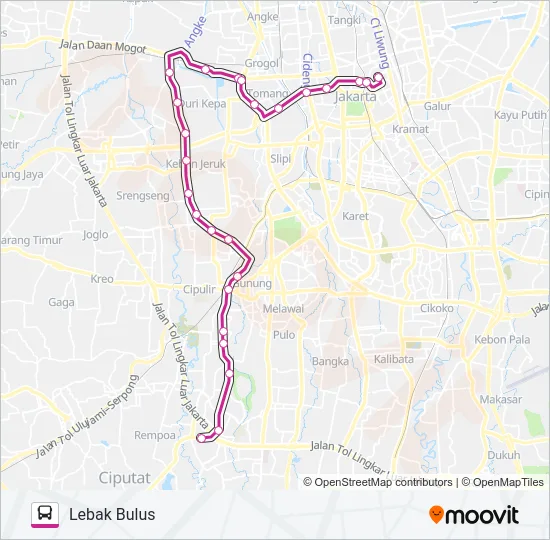 M8 Bus Line Map