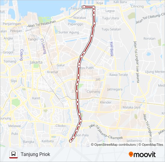 M10 bus Line Map