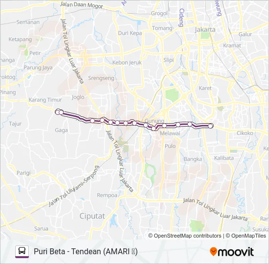 M13 Bus Line Map