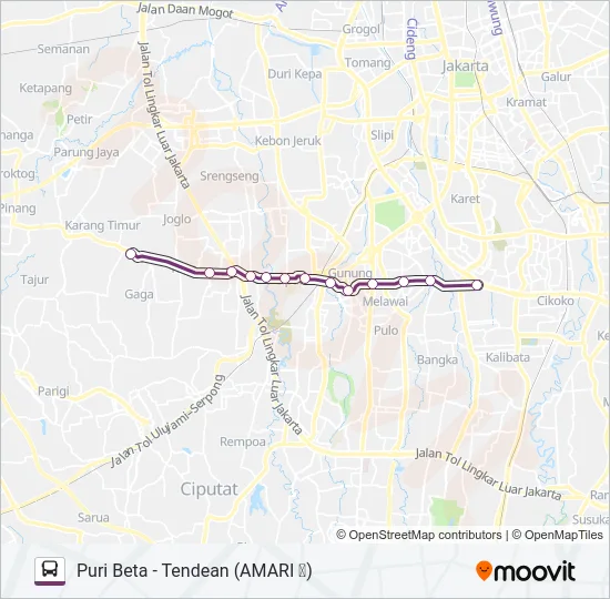 M13 Bus Line Map