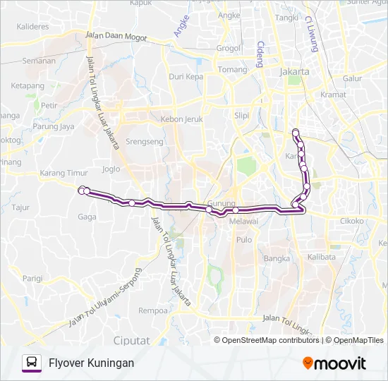 L13E Bus Line Map
