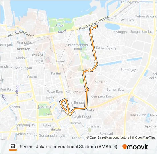 M14 Bus Line Map