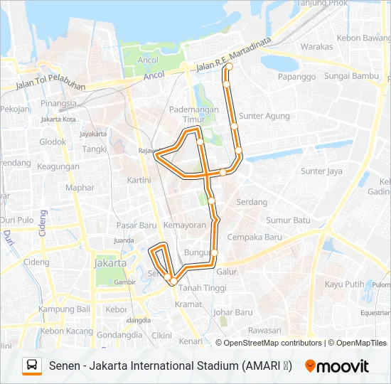 M14 Bus Line Map