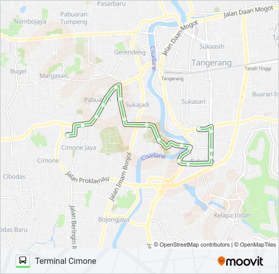 AP1D Bus Line Map