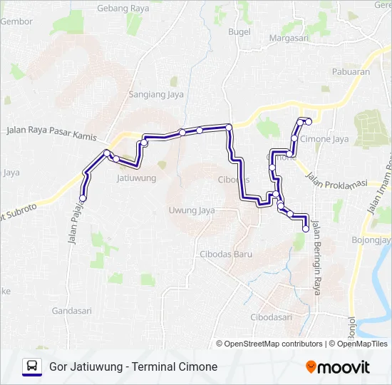 AP1G Bus Line Map