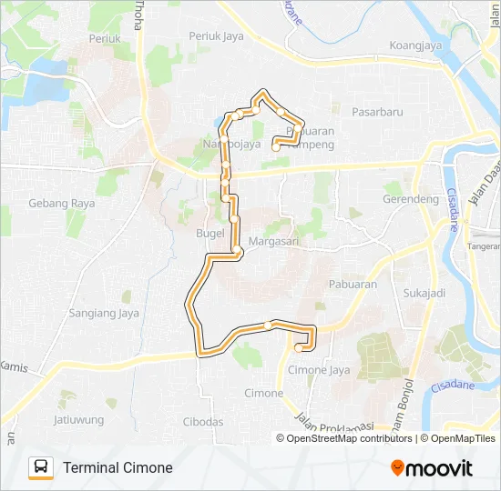 AP1H Bus Line Map