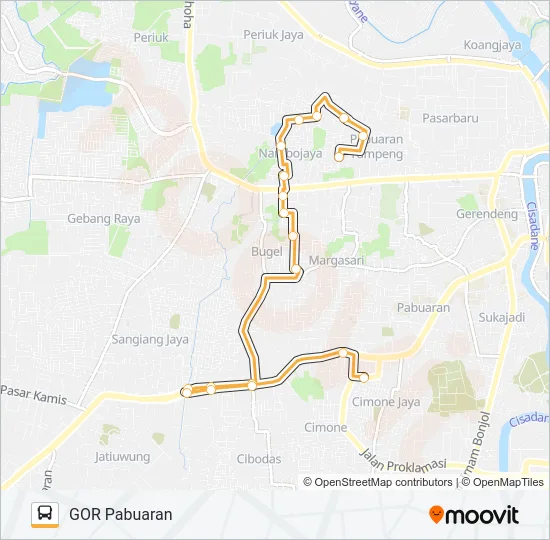 AP1H Bus Line Map