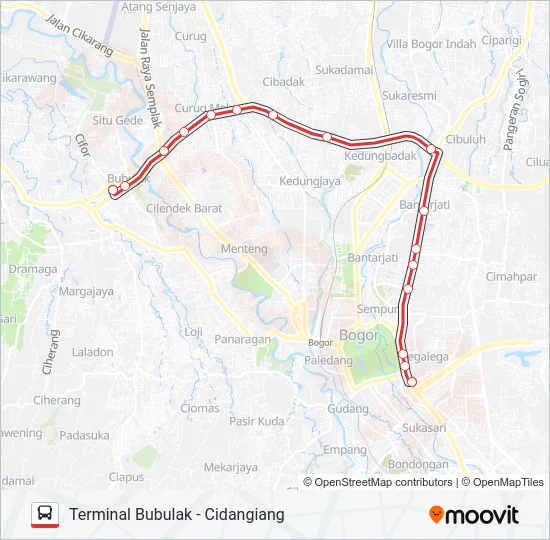 K1F Bus Line Map