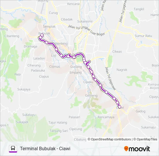 K2F Bus Line Map