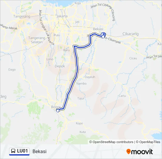 LU01 Bus Line Map