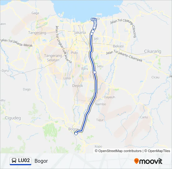 LU02 Bus Line Map