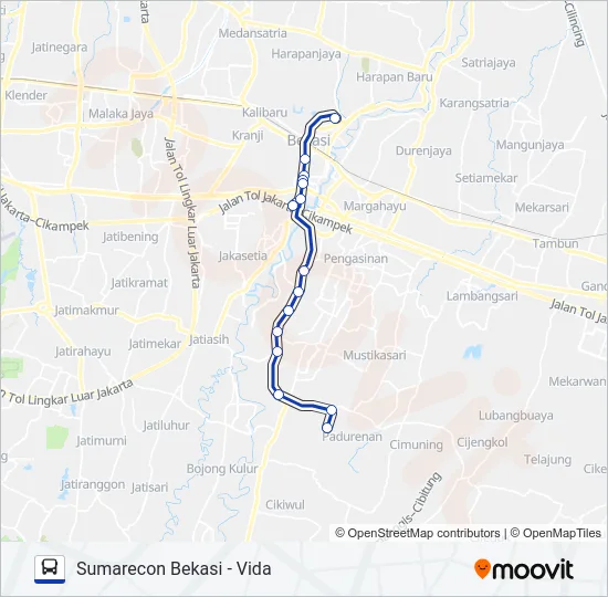 BK1 Bus Line Map