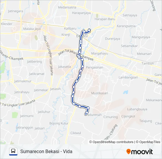 BK1 Bus Line Map