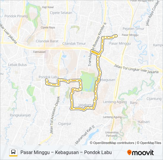 BUS SEKOLAH 22 bis Peta Jalur