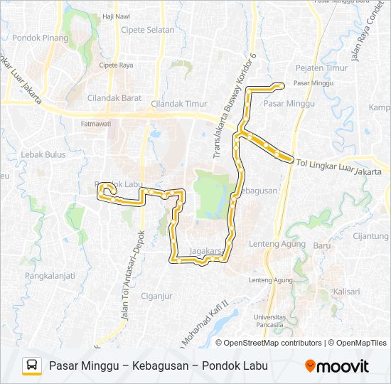 BUS SEKOLAH 22 bis Peta Jalur
