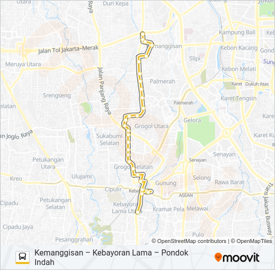 BUS SEKOLAH 24 bis Peta Jalur