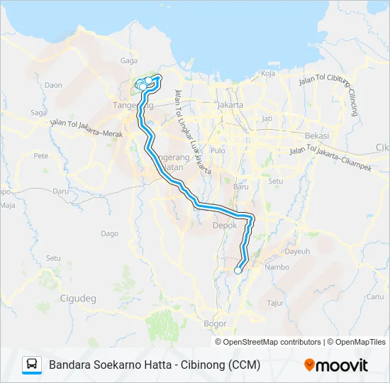 JAC CIBINONG Bus Line Map