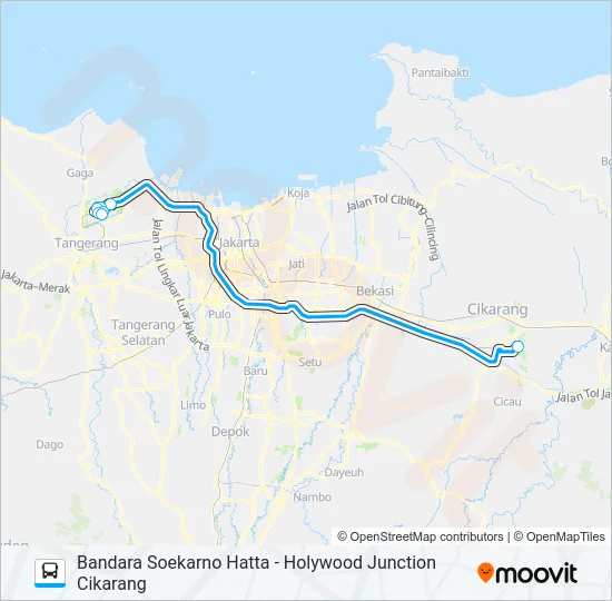 JAC CIKARANG Bus Line Map