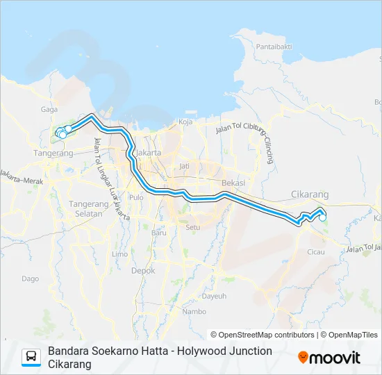 JAC CIKARANG Bus Line Map