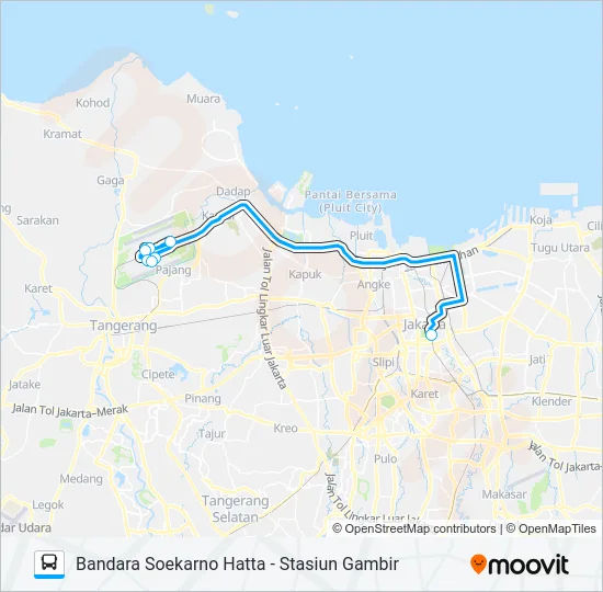 JAC GAMBIR Bus Line Map