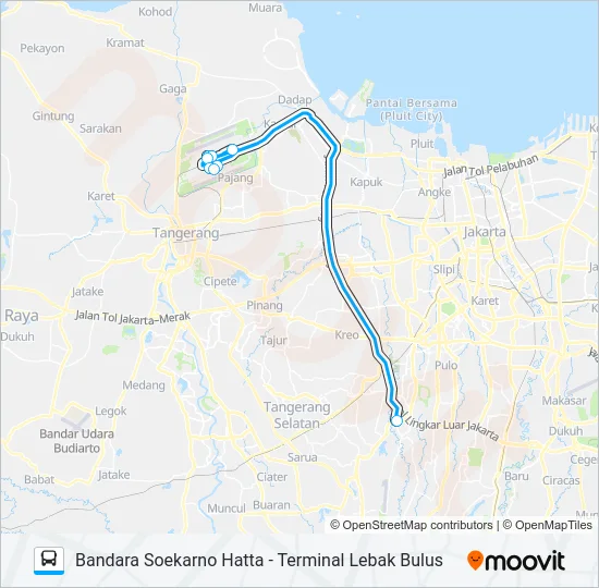 JAC LEBAK BULUS Bus Line Map