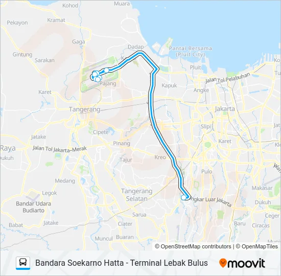 JAC LEBAK BULUS Bus Line Map