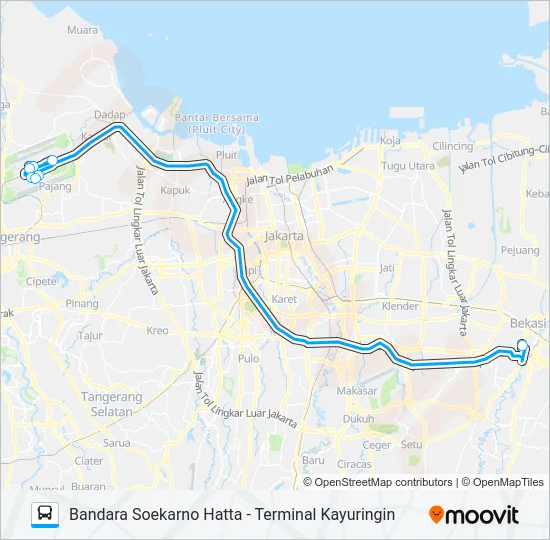 JAC BEKASI BARAT Bus Line Map