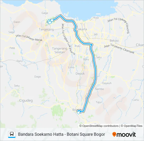 JAC BOTANI SQUARE Bus Line Map