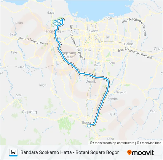 JAC BOTANI SQUARE Bus Line Map